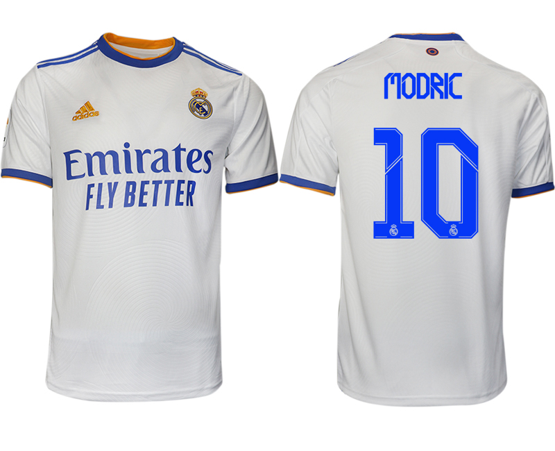 Men 2021-2022 Club Real Madrid home aaa version white #10 Soccer Jerseys
